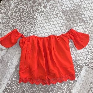 Lovers + Friends off shoulder top